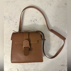 Senreve Alunna Bag - Pebbled Chestnut Leather w/Gold Hardware